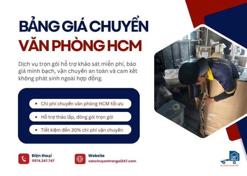 Bảng giá chuyển văn phòng TPHCM