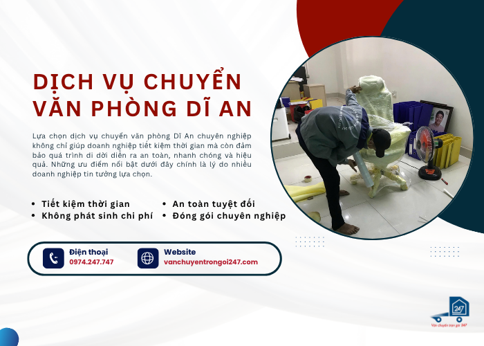Dịch vụ chuyển văn phòng Dĩ An